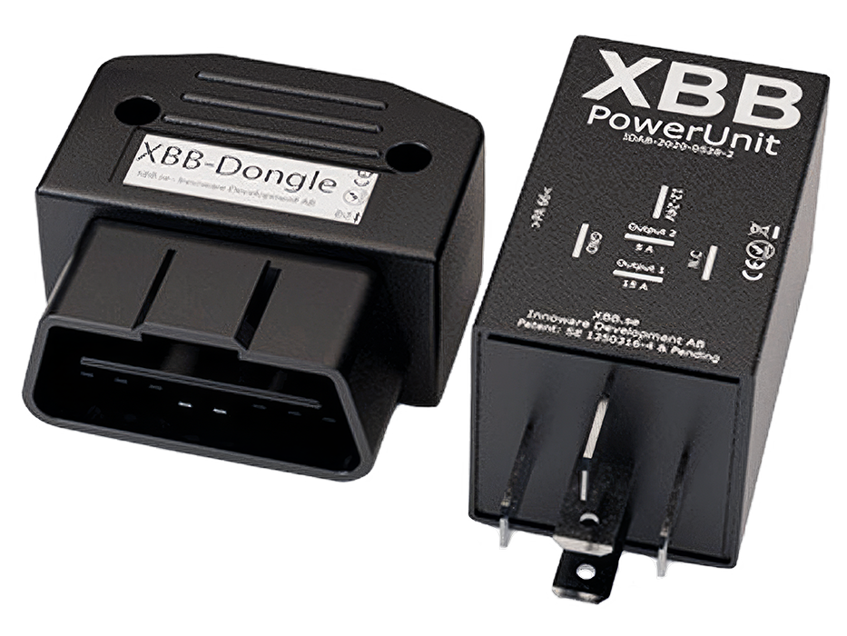 XBB Dongle & PowerUnit OBD-II lisävalojen kytkentärele 12/24 V